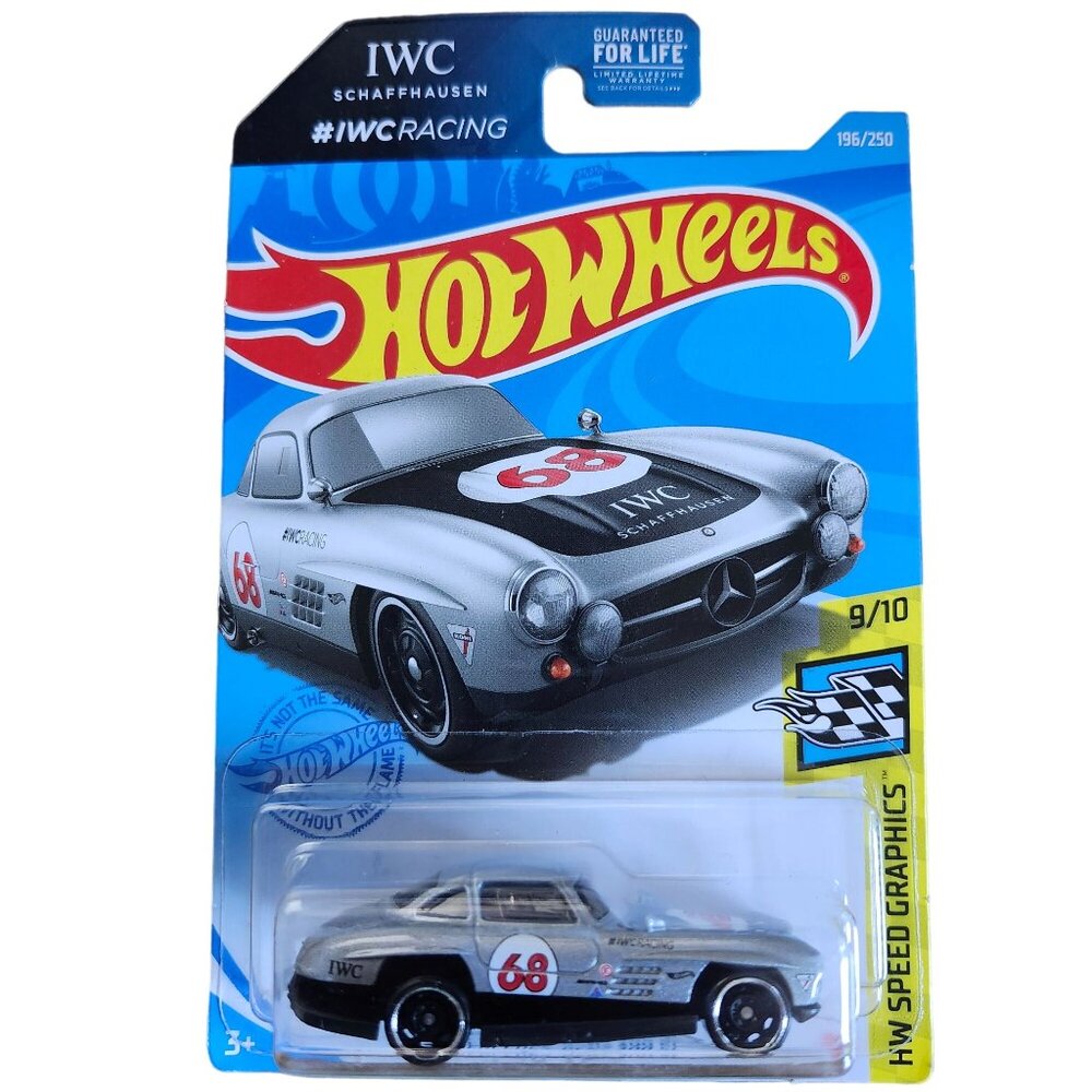 Hot Wheels Mercedes-Benz 300 SL Silver HW Speed Graphics 196 ERROR